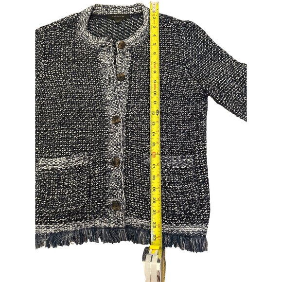 Women's Black and White Tweed Sweater - Picture 12 of 12